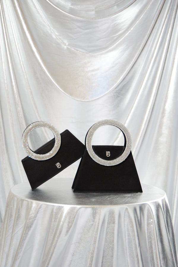 Les Petits Joueurs Black Trapezio Pochette Bag