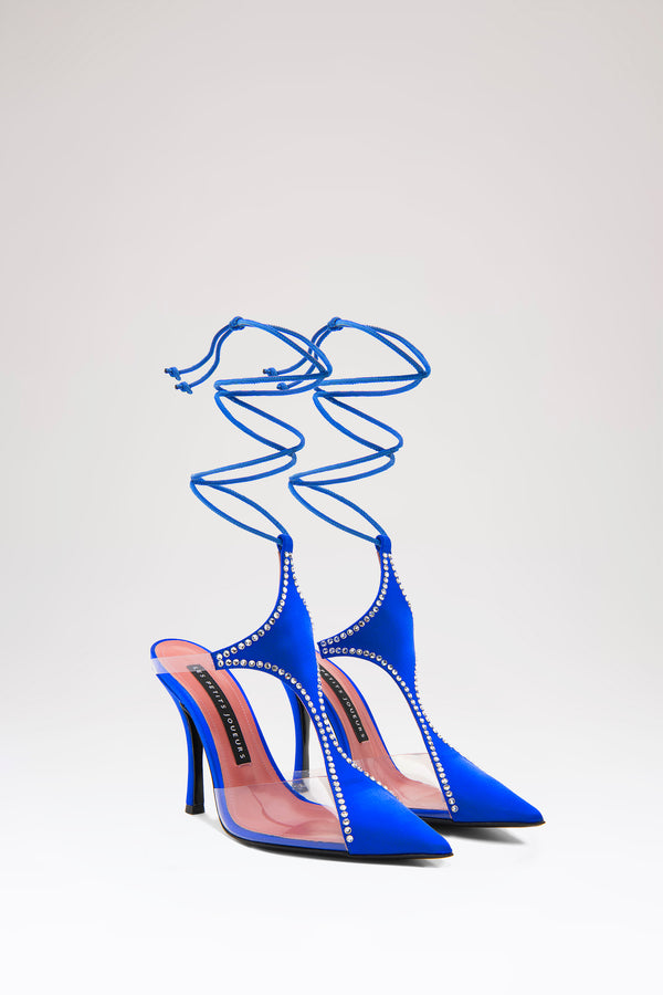les petits joueurs Blue Virgo Crystal Pumps