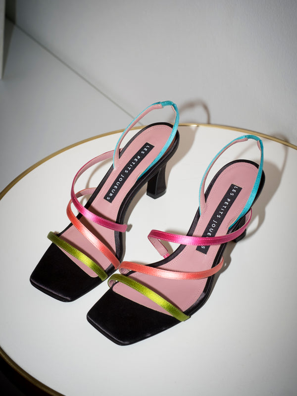 Les Petits Joueurs Kiri Multi Satin Sandal