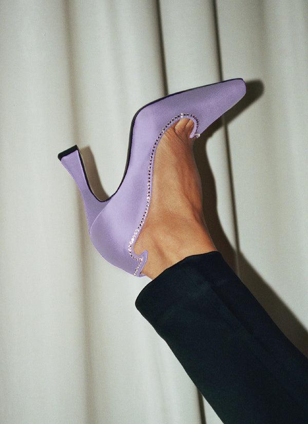 Les Petits Joueurs Lilac Crystal Taya Pump