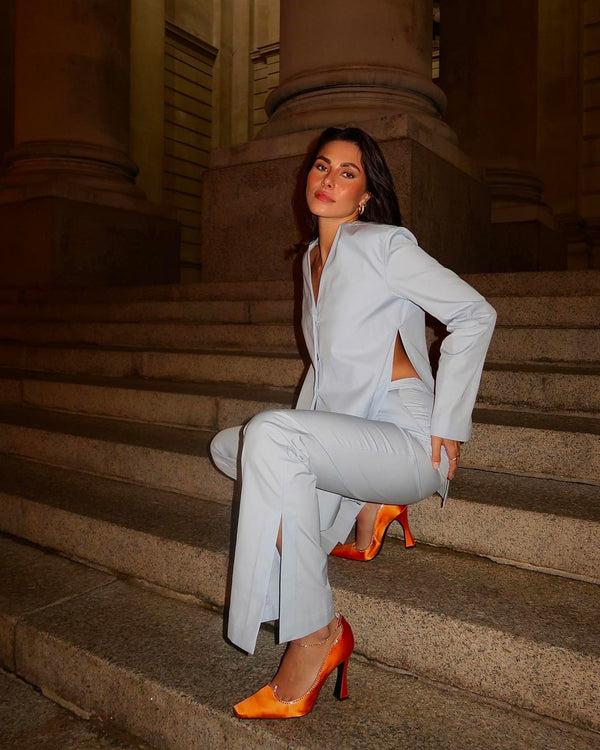 Les Petits Joueurs Orange Crystal Taya Pump