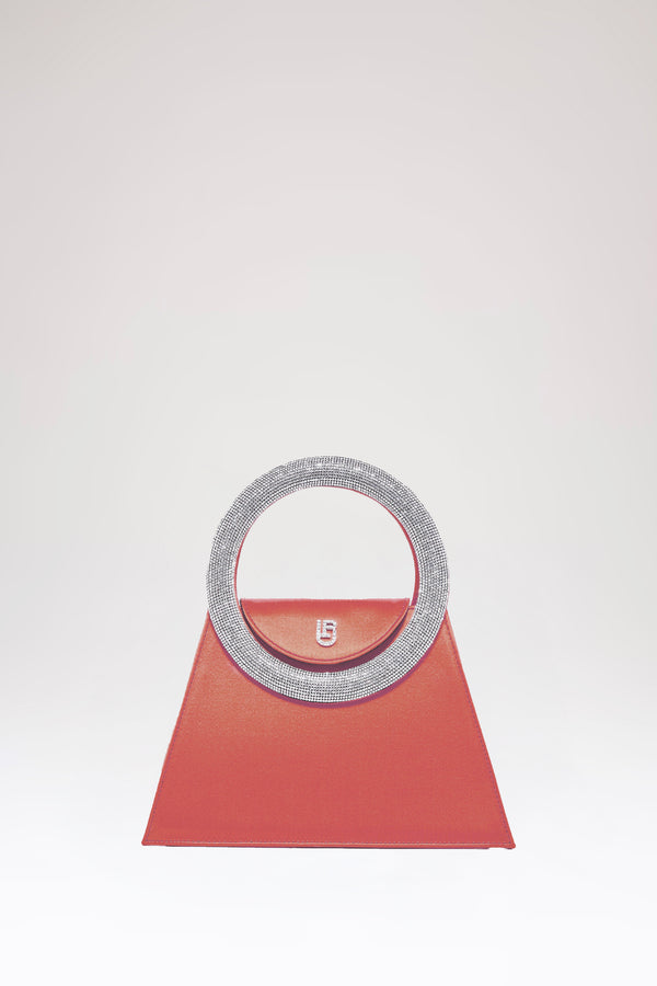 les petits joueurs Peach Satin Trapezio Bag