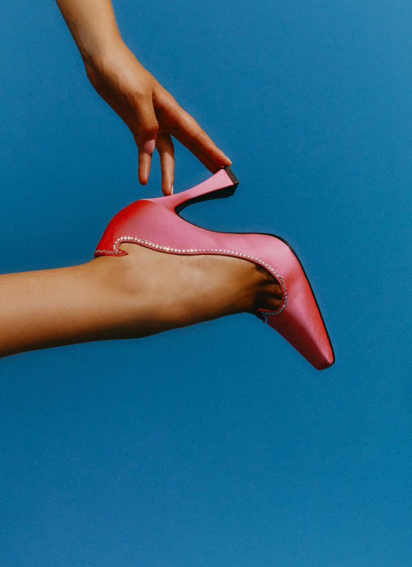 Les Petits Joueurs Pink Crystal Taya Pump