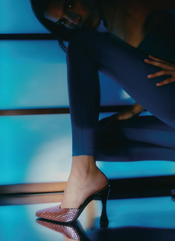 Les Petits Joueurs Pink Jane Mirror Pump