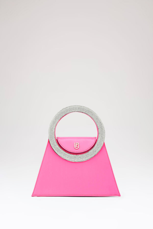 les petits joueurs Pink Satin Trapezio Bag