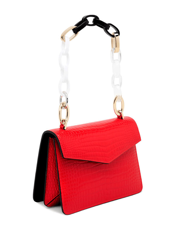Les Petits Joueurs Red Mini Pixie Chunky Chain Bag