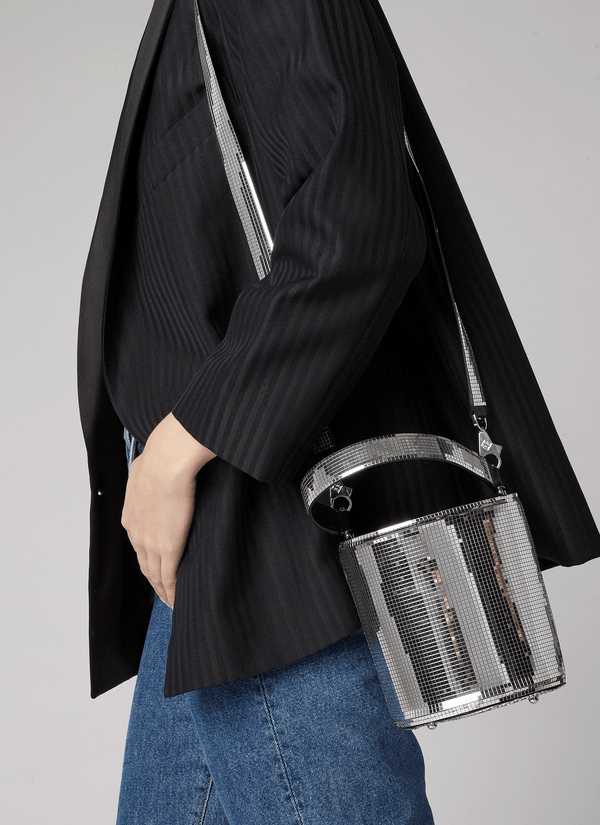 Les Petits Joueurs Silver Baby Olivia Disco Bag