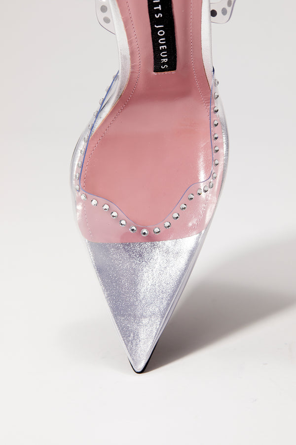 Les Petits Joueurs Silver Jerry Waves Pumps