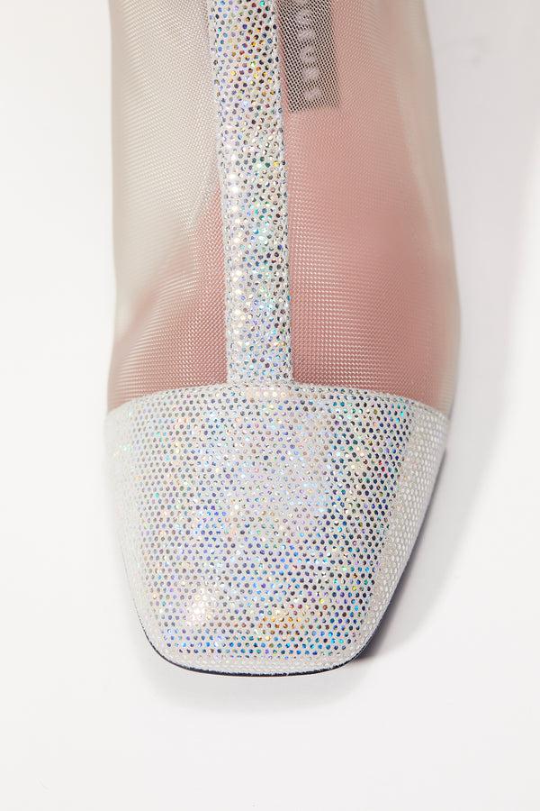 Les Petits Joueurs Silver Mesh Petit Narciso Boots
