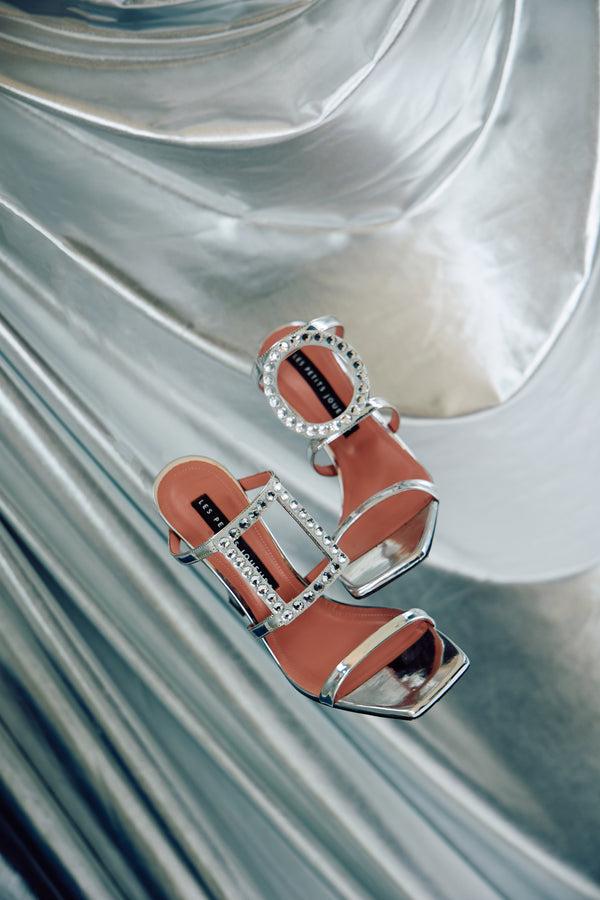 Les Petits Joueurs Silver Patent Hoya Heels