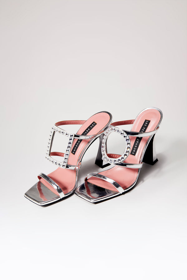 Les Petits Joueurs Silver Patent Hoya Heels