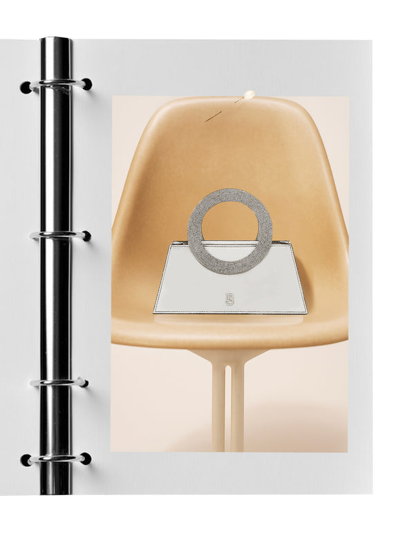 Les Petits Joueurs White Trapezio Pochette Bag