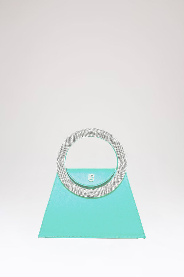 les petits joueurs Tiffany Satin Trapezio Crystal Bag