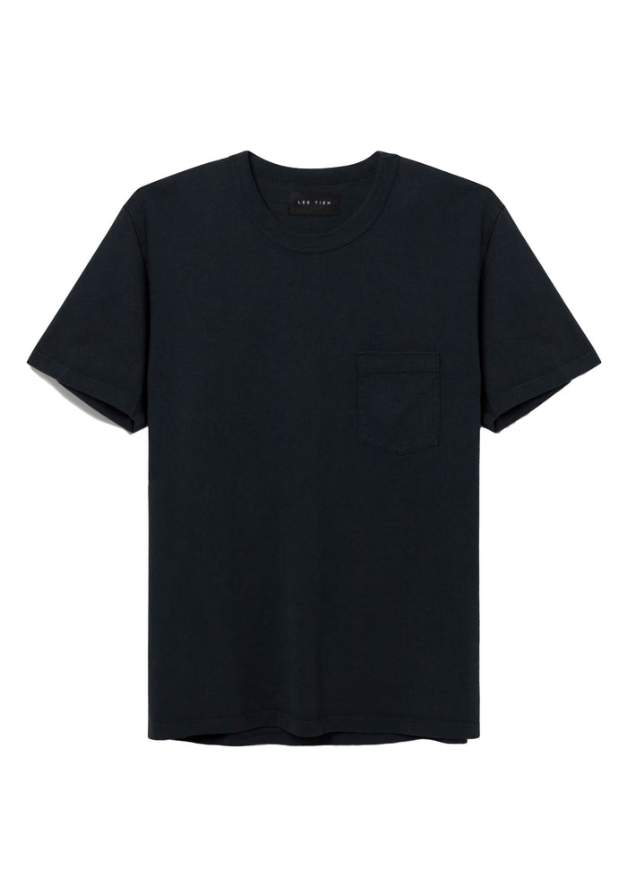 Les Tien Heavyweight Binded Neck Classic Pocket Tee