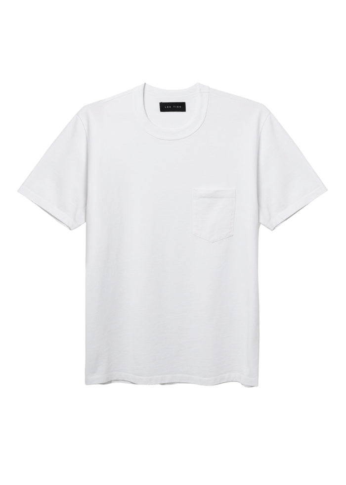 Les Tien Heavyweight Binded Neck Classic Pocket Tee
