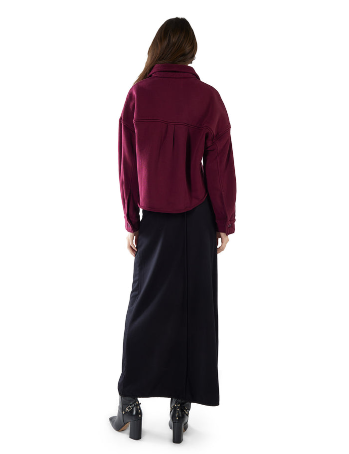 Les Tien Alison Oversized Crop Button Up