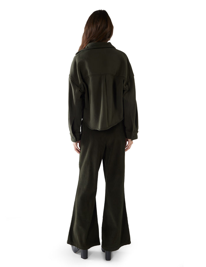 Les Tien Alison Oversized Crop Button Up