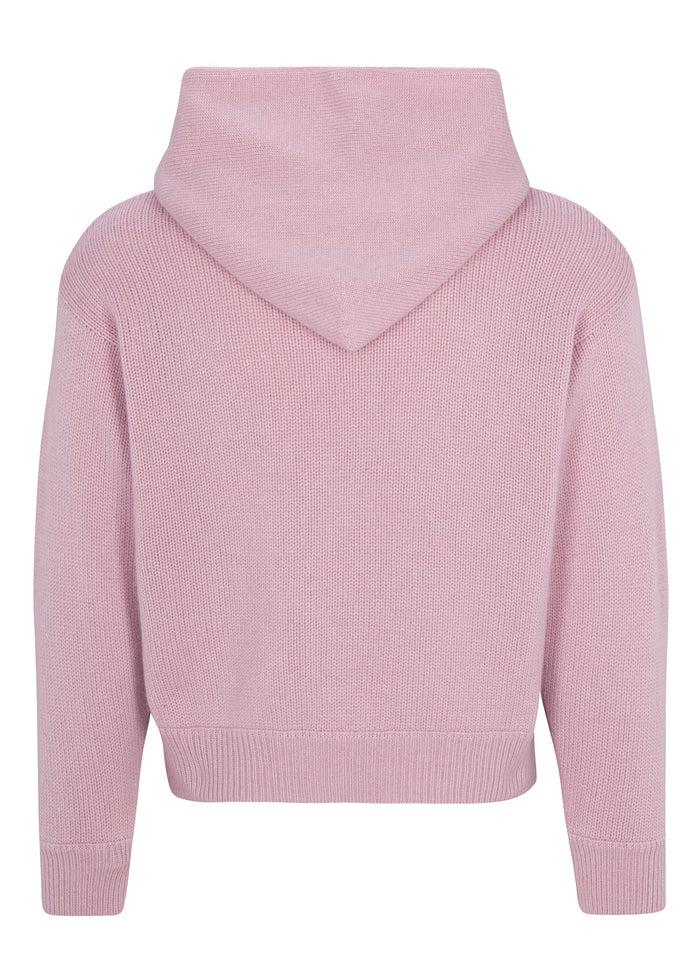 Les Tien Cable Knit Cashmere Crop Hoodie