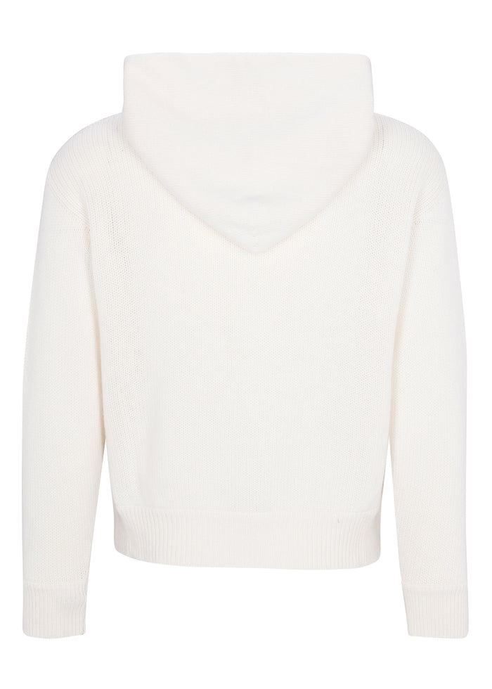 Les Tien Cable Knit Cashmere Crop Hoodie