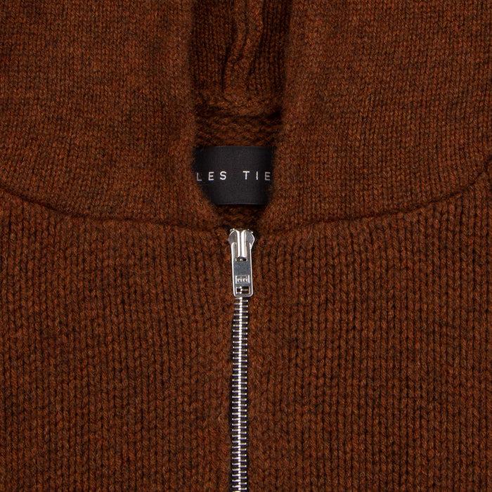 Les Tien Cable Knit Cashmere Zip Hoodie