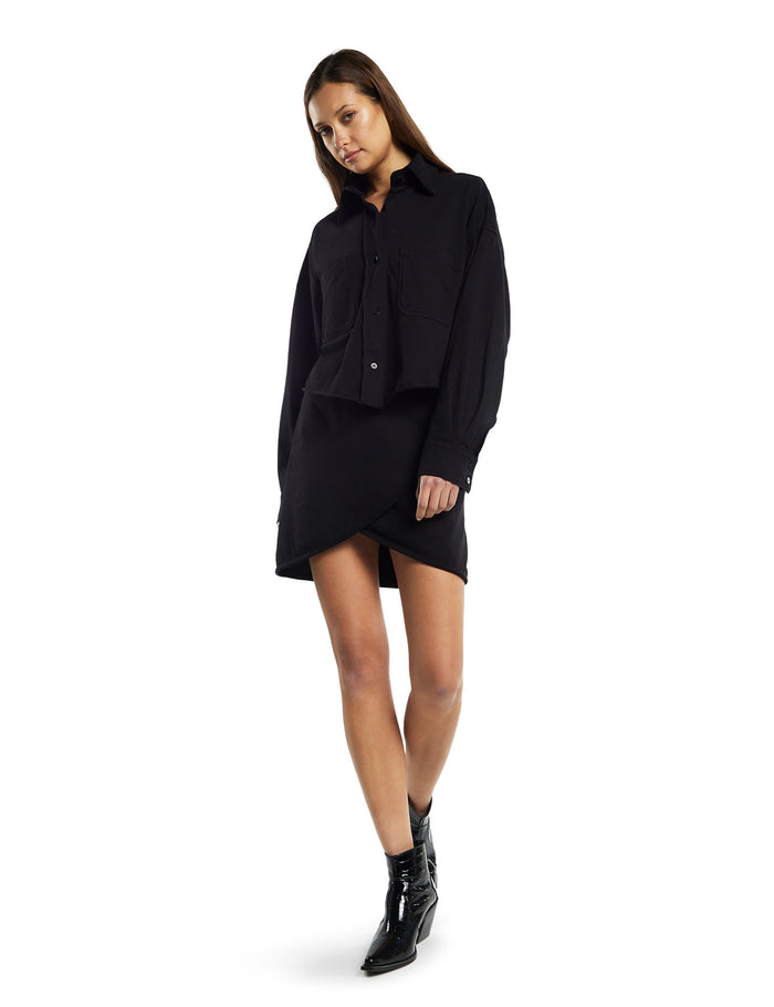 Les Tien Coopa Oversized Crop Button Up