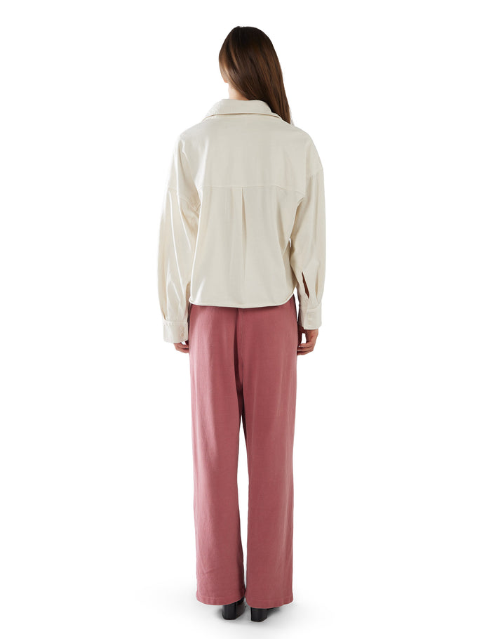 Les Tien Coopa Oversized Crop Button Up