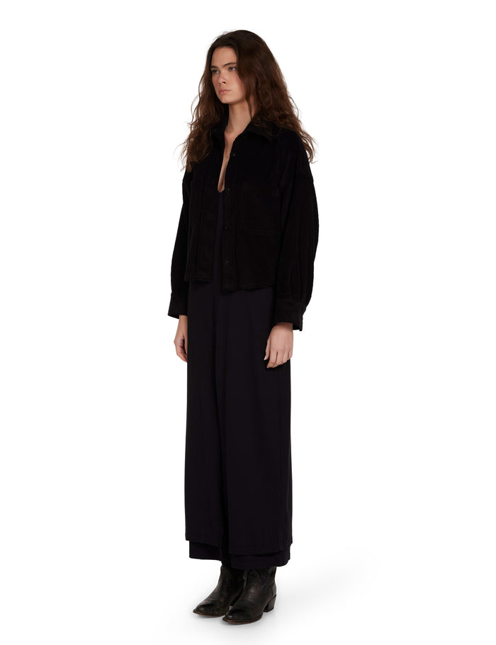 Les Tien Coopa Oversized Crop Button Up