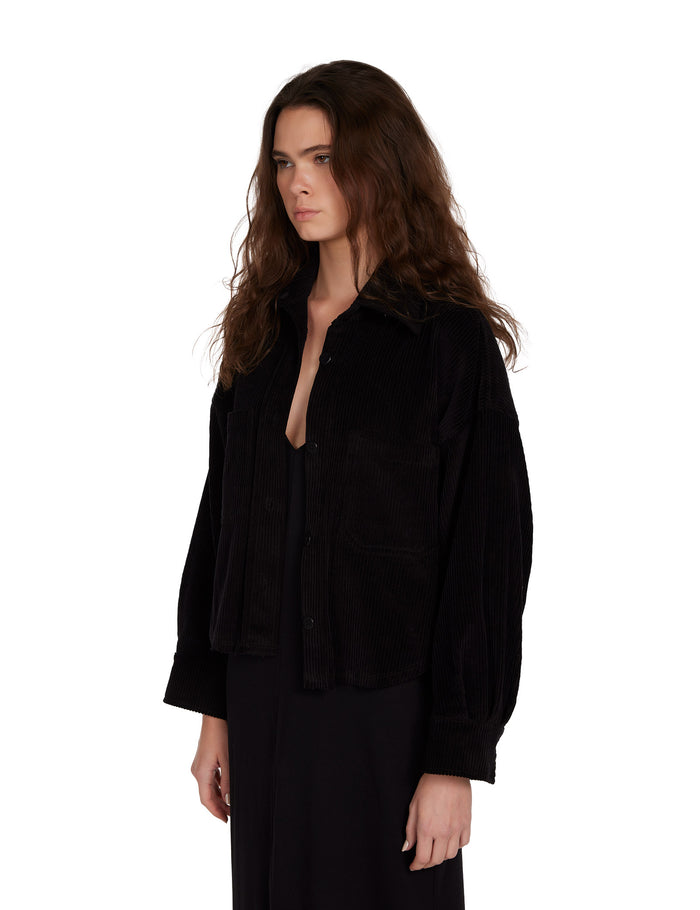 Les Tien Coopa Oversized Crop Button Up
