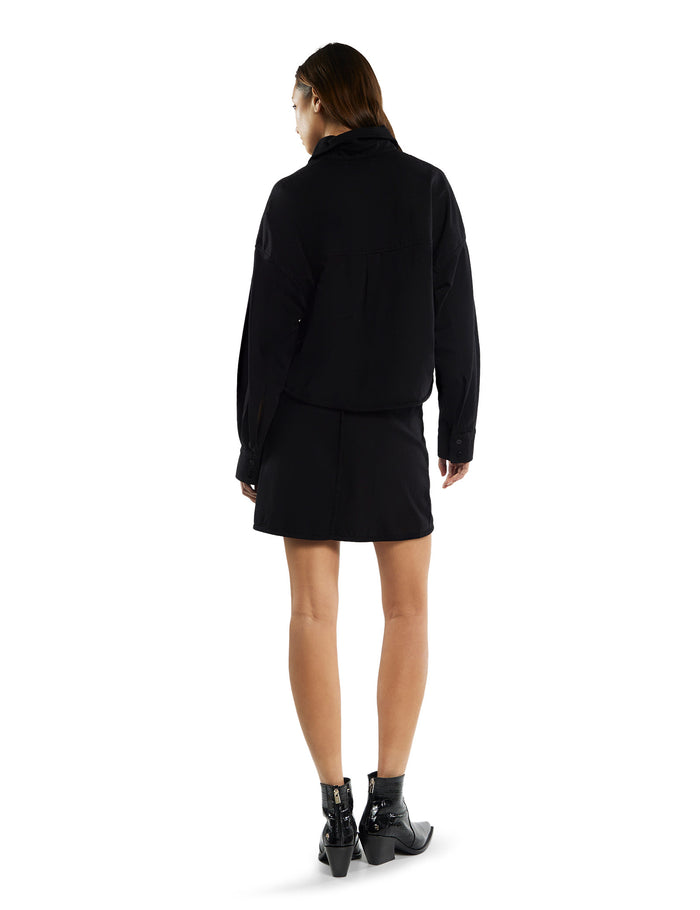 Les Tien Coopa Oversized Crop Button Up