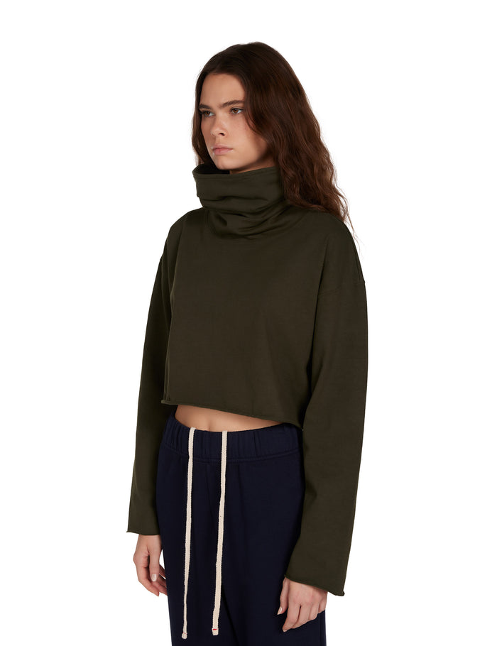 Les Tien Coreena Crop Cowl Neck