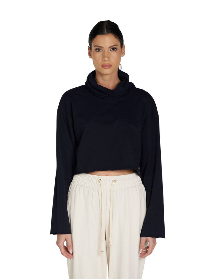 les tien Coreena Crop Cowl Neck