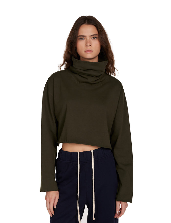 Les Tien Coreena Crop Cowl Neck