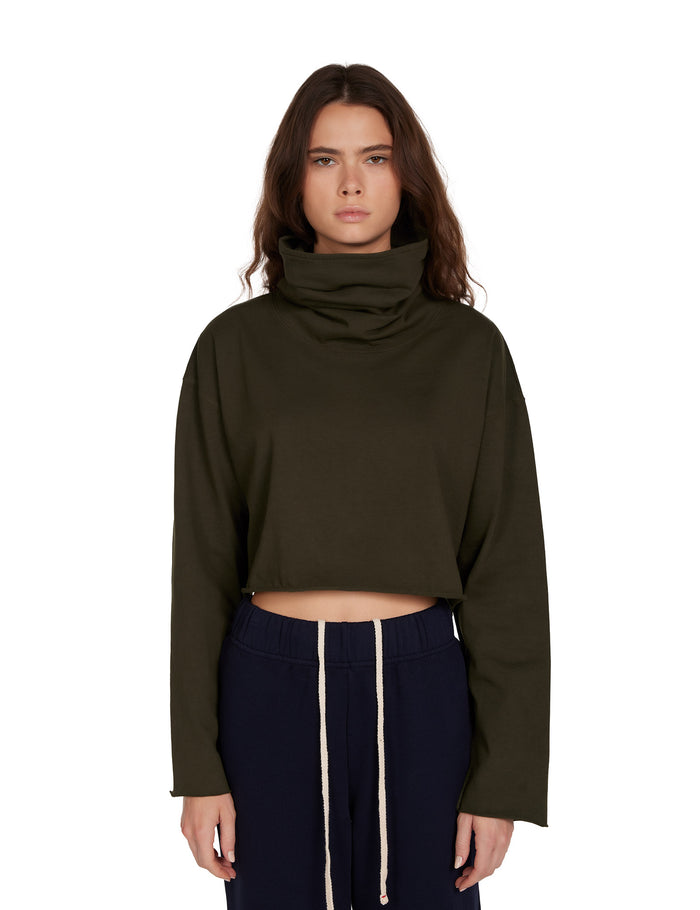les tien Coreena Crop Cowl Neck