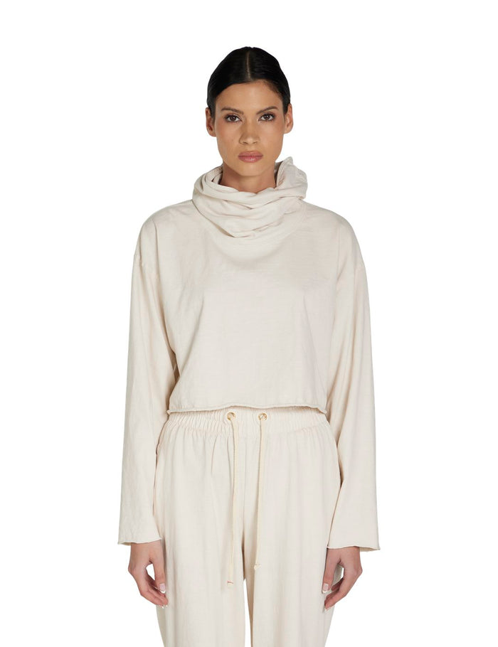 les tien Coreena Crop Cowl Neck