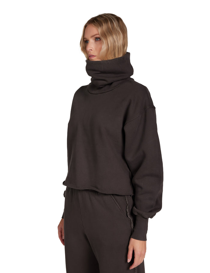 Les Tien Corey Crop Cowl Neck