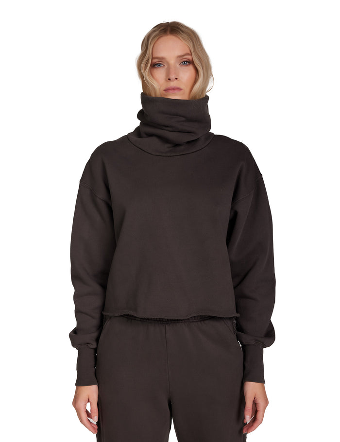 les tien Corey Crop Cowl Neck