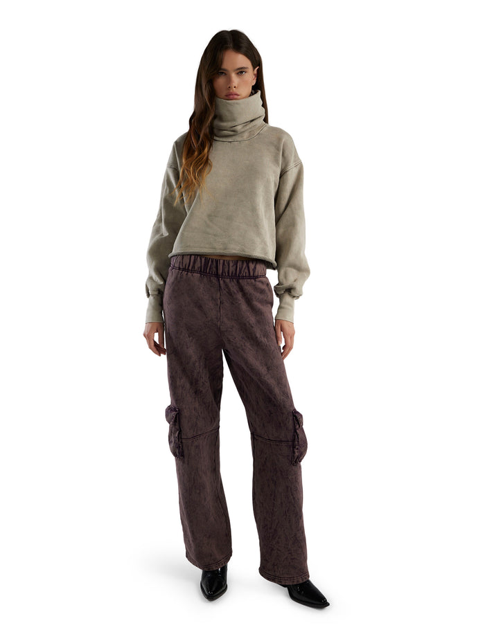 Les Tien Corey Crop Cowl Neck