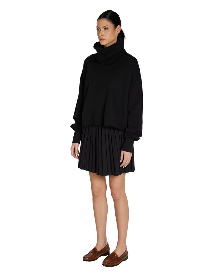 Les Tien Corey Crop Cowl Neck