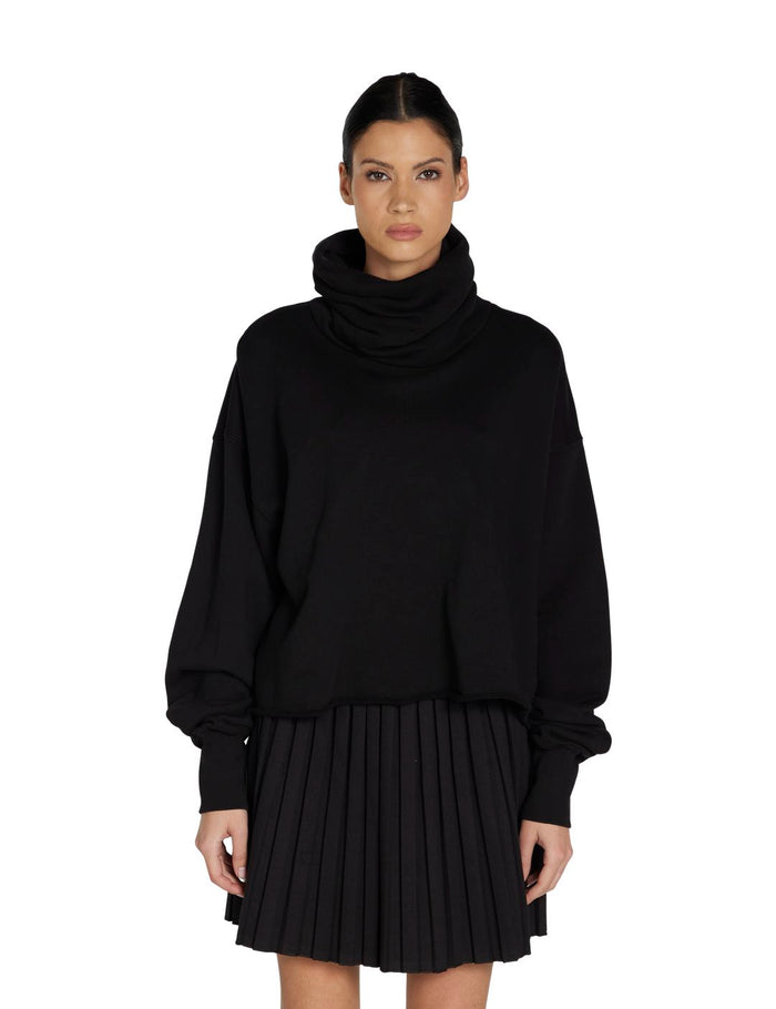 les tien Corey Crop Cowl Neck