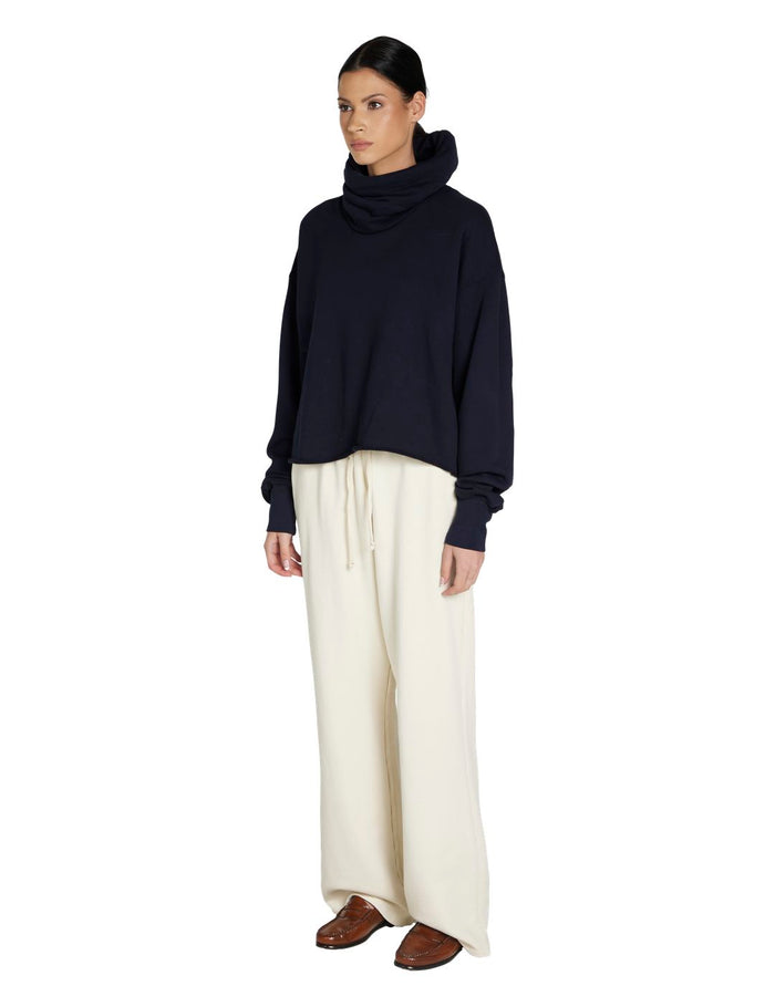 Les Tien Corey Crop Cowl Neck