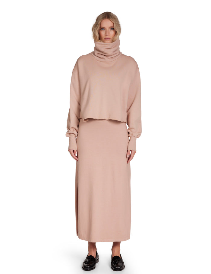 Les Tien Corey Crop Cowl Neck