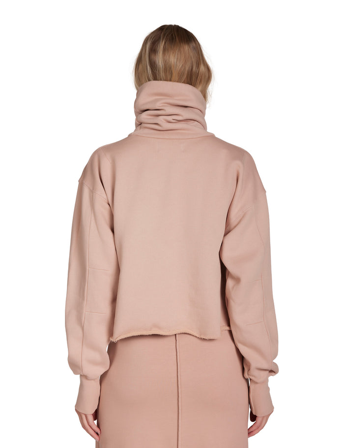 Les Tien Corey Crop Cowl Neck