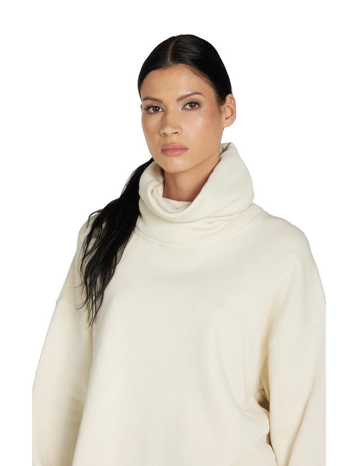 Les Tien Corey Crop Cowl Neck