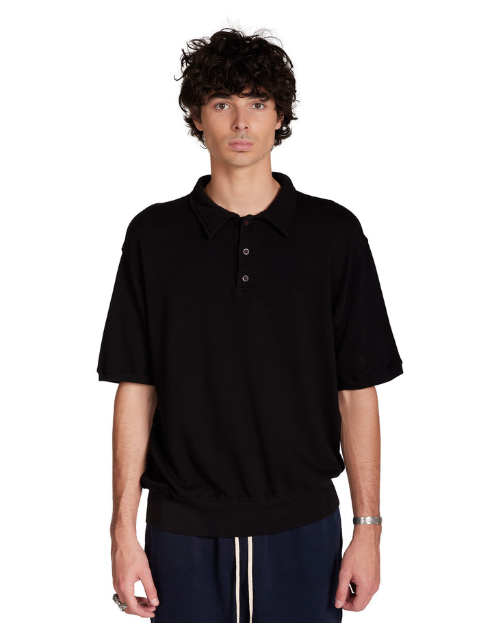 les tien French Terry Banded Polo