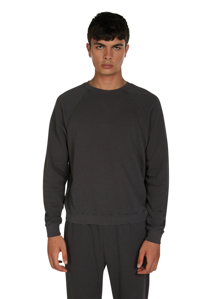 les tien French Terry Crew Neck Raglan