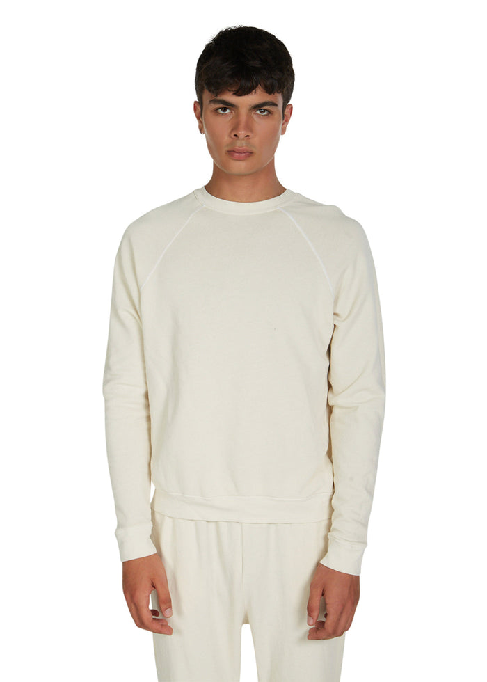 les tien French Terry Crew Neck Raglan