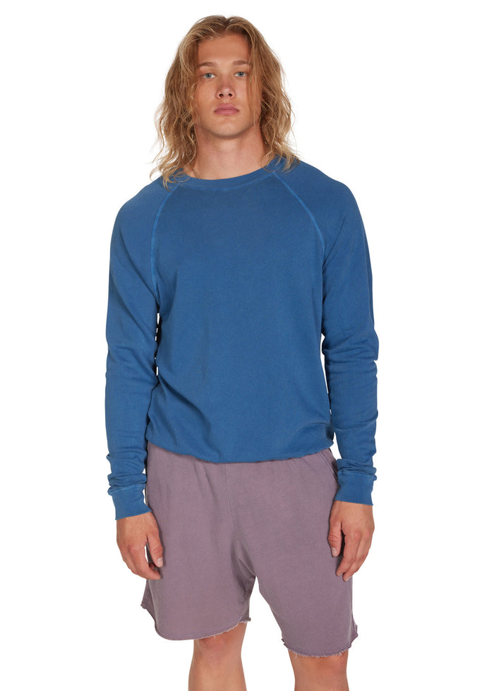 les tien French Terry Crew Neck Raglan