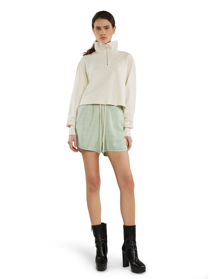 Les Tien Haley Crop Half Zip Pullover