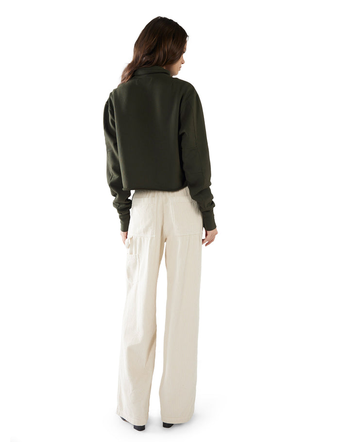 Les Tien Haley Crop Half Zip Pullover