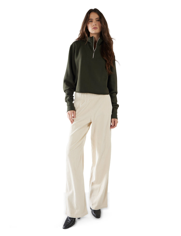 Les Tien Haley Crop Half Zip Pullover